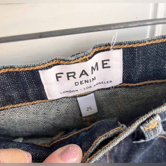 FRAME DENIM Skirt Frayed Dark size 25 waist - Picture 3 of 6